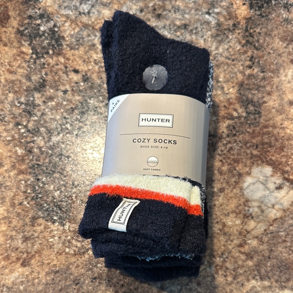 Hunter Cozy Socks - Navy, White, and Red